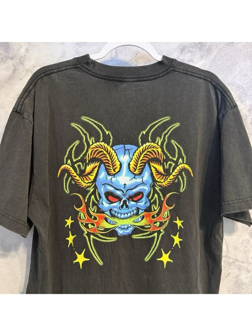 Vitriol Graphic T Shirt Mens Large L Short Sleeve Short Sleeve Tribal Skull